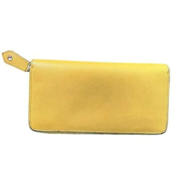 Vivienne Westwood Yellow Zip-Around Wallet Credit Card Holder - Picture 2 of 6